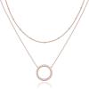imagePAVOI 14K Gold Plated Layering Necklaces  Stylish Minimalist Design Pendant Necklaces  Butterfly Heart Lock Evil Eye Coin Lightning Bolt Circle Cross Pendants for WomenRose Gold