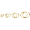 imagePAVOI 14K Gold Plated Lightweight Chunky Open Hoops for Women  Trendy Gold Hoop EarringsPack