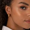 imagePAVOI 14K Gold Plated Lightweight Chunky Open Hoops for Women  Trendy Gold Hoop EarringsPack