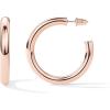 imagePAVOI 14K Gold Plated Lightweight Chunky Open Hoops for Women  Trendy Gold Hoop EarringsRose Gold