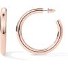 imagePAVOI 14K Gold Plated Lightweight Chunky Open Hoops for Women  Trendy Gold Hoop EarringsRose Gold