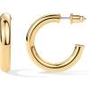 imagePAVOI 14K Gold Plated Lightweight Chunky Open Hoops for Women  Trendy Gold Hoop EarringsYellow Gold