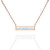 imagePAVOI 14K Gold Plated Opal Pendant Necklaces for Women  Created Opal Cubic Zirconia Dainty Necklace  Butterfly Round Triangle Antler Bar PendantsRose Gold