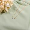 imagePAVOI 14K Gold Plated Opal Pendant Necklaces for Women  Created Opal Cubic Zirconia Dainty Necklace  Butterfly Round Triangle Antler Bar PendantsRose Gold