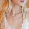 imagePAVOI 14K Gold Plated Opal Pendant Necklaces for Women  Created Opal Cubic Zirconia Dainty Necklace  Butterfly Round Triangle Antler Bar PendantsRose Gold