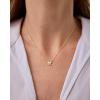 imagePAVOI 14K Gold Plated Opal Pendant Necklaces for Women  Created Opal Cubic Zirconia Dainty Necklace  Butterfly Round Triangle Antler Bar PendantsWhite Gold