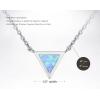 imagePAVOI 14K Gold Plated Opal Pendant Necklaces for Women  Created Opal Cubic Zirconia Dainty Necklace  Butterfly Round Triangle Antler Bar PendantsWhite Gold