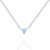 imagePAVOI 14K Gold Plated Opal Pendant Necklaces for Women  Created Opal Cubic Zirconia Dainty Necklace  Butterfly Round Triangle Antler Bar PendantsWhite Gold