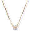imagePAVOI 14K Gold Plated Opal Pendant Necklaces for Women  Created Opal Cubic Zirconia Dainty Necklace  Butterfly Round Triangle Antler Bar PendantsYellow Gold