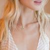 imagePAVOI 14K Gold Plated Opal Pendant Necklaces for Women  Created Opal Cubic Zirconia Dainty Necklace  Butterfly Round Triangle Antler Bar PendantsYellow Gold