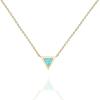 imagePAVOI 14K Gold Plated Opal Pendant Necklaces for Women  Created Opal Cubic Zirconia Dainty Necklace  Butterfly Round Triangle Antler Bar PendantsYellow Gold
