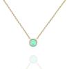 imagePAVOI 14K Gold Plated Opal Pendant Necklaces for Women  Created Opal Cubic Zirconia Dainty Necklace  Butterfly Round Triangle Antler Bar PendantsYellow Gold