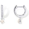 imagePAVOI 14K Gold Plated S925 Sterling Silver Post Lightweight DropDangle Huggie Earrings for Women  Religious Ornament Cross Evil Eye Clover Celtic  Dainty Earrings for WomenWhite Gold