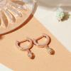 imagePAVOI 14K Gold Plated S925 Sterling Silver Post Lightweight DropDangle Huggie Earrings for Women  Religious Ornament Cross Evil Eye Clover Celtic  Dainty Earrings for WomenRose Gold