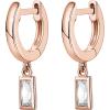 imagePAVOI 14K Gold Plated S925 Sterling Silver Post Lightweight DropDangle Huggie Earrings for Women  Religious Ornament Cross Evil Eye Clover Celtic  Dainty Earrings for WomenRose Gold