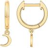 imagePAVOI 14K Gold Plated S925 Sterling Silver Post Lightweight DropDangle Huggie Earrings for Women  Religious Ornament Cross Evil Eye Clover Celtic  Dainty Earrings for WomenVermeil  Yellow
