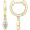imagePAVOI 14K Gold Plated S925 Sterling Silver Post Lightweight DropDangle Huggie Earrings for Women  Religious Ornament Cross Evil Eye Clover Celtic  Dainty Earrings for WomenYellow Gold