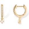 imagePAVOI 14K Gold Plated S925 Sterling Silver Post Lightweight DropDangle Huggie Earrings for Women  Religious Ornament Cross Evil Eye Clover Celtic  Dainty Earrings for WomenYellow Gold