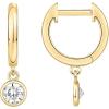 imagePAVOI 14K Gold Plated S925 Sterling Silver Post Lightweight DropDangle Huggie Earrings for Women  Religious Ornament Cross Evil Eye Clover Celtic  Dainty Earrings for WomenYellow Gold
