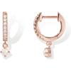 imagePAVOI 14K Gold Plated S925 Sterling Silver Post Lightweight DropDangle Huggie Earrings for Women  Religious Ornament Cross Evil Eye Clover Celtic  Dainty Earrings for WomenRose Gold