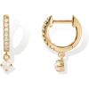 imagePAVOI 14K Gold Plated S925 Sterling Silver Post Lightweight DropDangle Huggie Earrings for Women  Religious Ornament Cross Evil Eye Clover Celtic  Dainty Earrings for WomenYellow Gold