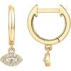 imagePAVOI 14K Gold Plated S925 Sterling Silver Post Lightweight DropDangle Huggie Earrings for Women  Religious Ornament Cross Evil Eye Clover Celtic  Dainty Earrings for WomenVermeil  Yellow