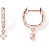 imagePAVOI 14K Gold Plated S925 Sterling Silver Post Lightweight DropDangle Huggie Earrings for Women  Religious Ornament Cross Evil Eye Clover Celtic  Dainty Earrings for WomenRose Gold