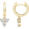 imagePAVOI 14K Gold Plated S925 Sterling Silver Post Lightweight DropDangle Huggie Earrings for Women  Religious Ornament Cross Evil Eye Clover Celtic  Dainty Earrings for WomenYellow Gold