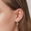 imagePAVOI 14K Gold Plated S925 Sterling Silver Post Lightweight DropDangle Huggie Earrings for Women  Religious Ornament Cross Evil Eye Clover Celtic  Dainty Earrings for WomenWhite Gold