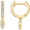 imagePAVOI 14K Gold Plated S925 Sterling Silver Post Lightweight DropDangle Huggie Earrings for Women  Religious Ornament Cross Evil Eye Clover Celtic  Dainty Earrings for WomenYellow Gold
