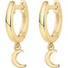 imagePAVOI 14K Gold Plated S925 Sterling Silver Post Lightweight DropDangle Huggie Earrings for Women  Religious Ornament Cross Evil Eye Clover Celtic  Dainty Earrings for WomenVermeil  Yellow