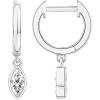imagePAVOI 14K Gold Plated S925 Sterling Silver Post Lightweight DropDangle Huggie Earrings for Women  Religious Ornament Cross Evil Eye Clover Celtic  Dainty Earrings for WomenWhite Gold