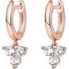 imagePAVOI 14K Gold Plated S925 Sterling Silver Post Lightweight DropDangle Huggie Earrings for Women  Religious Ornament Cross Evil Eye Clover Celtic  Dainty Earrings for WomenRose Gold