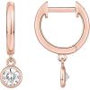 imagePAVOI 14K Gold Plated S925 Sterling Silver Post Lightweight DropDangle Huggie Earrings for Women  Religious Ornament Cross Evil Eye Clover Celtic  Dainty Earrings for WomenRose Gold