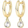 imagePAVOI 14K Gold Plated S925 Sterling Silver Post Lightweight DropDangle Huggie Earrings for Women  Religious Ornament Cross Evil Eye Clover Celtic  Dainty Earrings for WomenYellow Gold