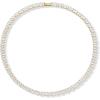 imagePAVOI 14K Gold Plated Simulated Diamond Tennis Necklaces for Women  Classic Tennis Chain  Timeless Station Round and Pear Cubic Zirconia Stones Choker NecklacePear  18 Inches