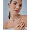 imagePAVOI 14K Gold Plated Simulated Diamond Tennis Necklaces for Women  Classic Tennis Chain  Timeless Station Round and Pear Cubic Zirconia Stones Choker NecklacePear  15 Inches