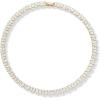 imagePAVOI 14K Gold Plated Simulated Diamond Tennis Necklaces for Women  Classic Tennis Chain  Timeless Station Round and Pear Cubic Zirconia Stones Choker NecklacePear  15 Inches