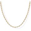 imagePAVOI 14K Gold Plated Simulated Diamond Tennis Necklaces for Women  Classic Tennis Chain  Timeless Station Round and Pear Cubic Zirconia Stones Choker NecklaceStation