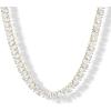 imagePAVOI 14K Gold Plated Simulated Diamond Tennis Necklaces for Women  Classic Tennis Chain  Timeless Station Round and Pear Cubic Zirconia Stones Choker NecklacePear  18 Inches