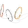 imagePAVOI 14K Gold Plated Solid 925 Sterling Silver CZ Simulated Diamond Stackable Ring Eternity Bands for Women3Pack Multicolor
