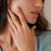 imagePAVOI 14K Gold Plated Solid 925 Sterling Silver CZ Simulated Diamond Stackable Ring Eternity Bands for Women3Pack Multicolor