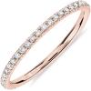 imagePAVOI 14K Gold Plated Solid 925 Sterling Silver CZ Simulated Diamond Stackable Ring Eternity Bands for WomenRose Gold