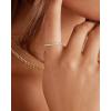 imagePAVOI 14K Gold Plated Solid 925 Sterling Silver CZ Simulated Diamond Stackable Ring Eternity Bands for WomenRose Gold
