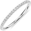 imagePAVOI 14K Gold Plated Solid 925 Sterling Silver CZ Simulated Diamond Stackable Ring Eternity Bands for WomenWhite Gold