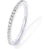 imagePAVOI 14K Gold Plated Solid 925 Sterling Silver CZ Simulated Diamond Stackable Ring Eternity Bands for WomenWhite Gold