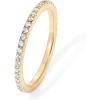 imagePAVOI 14K Gold Plated Solid 925 Sterling Silver CZ Simulated Diamond Stackable Ring Eternity Bands for WomenYellow Gold