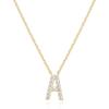 imagePAVOI 14K White Gold Plated Cubic Zirconia Initial Necklace  Letter Dainty Necklaces for Women A