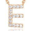imagePAVOI 14K White Gold Plated Cubic Zirconia Initial Necklace  Letter Dainty Necklaces for Women E