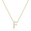 imagePAVOI 14K White Gold Plated Cubic Zirconia Initial Necklace  Letter Dainty Necklaces for Women F